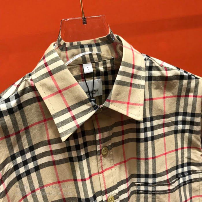 Burberry男裝 19/20FW新款 最高品質 巴寶莉格子秋季男襯衫  tzy2372